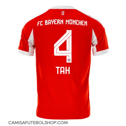 Camisa de time de futebol Bayern Munich Jonathan Tah #4 Replicas 1º Equipamento 2025-26 Manga Curta